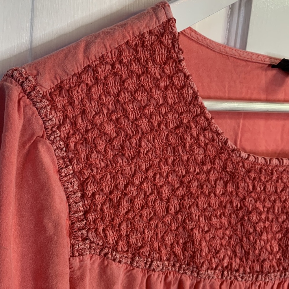 Torrid Challis Smocked Detail Flutter Short Sleev… - image 6